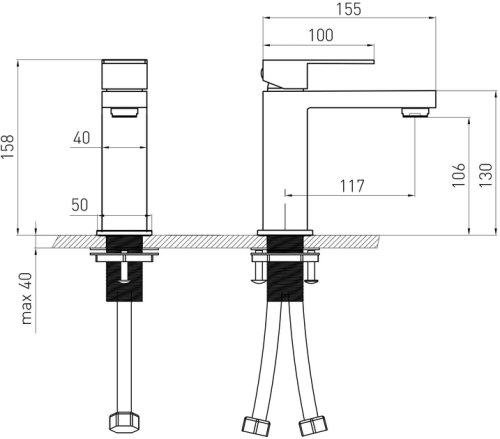 Смеситель для умывальника Volle Pardo 1548.010104