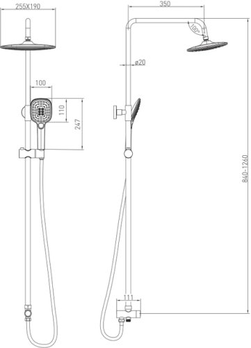 Душевая система Volle Sistema E 1580.091401