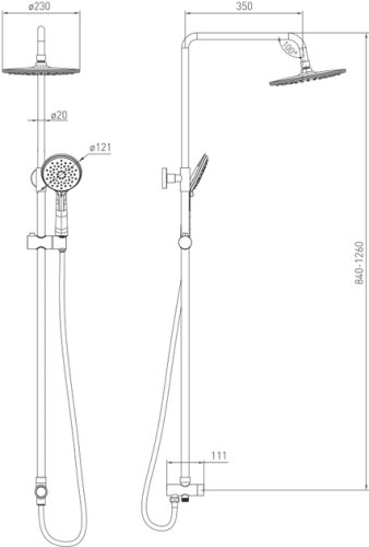 Душевая система Volle Sistema E 1580.091301