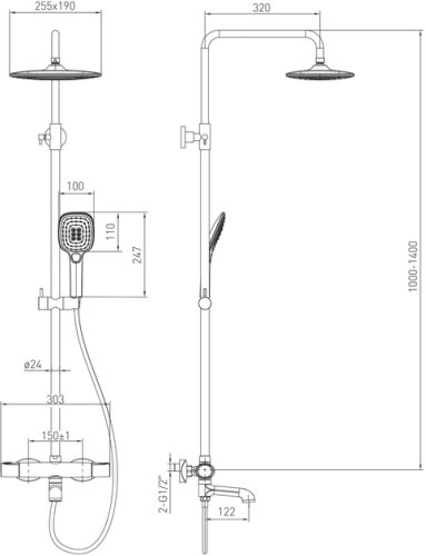 Душевая система Volle Sistema E 1580.090401