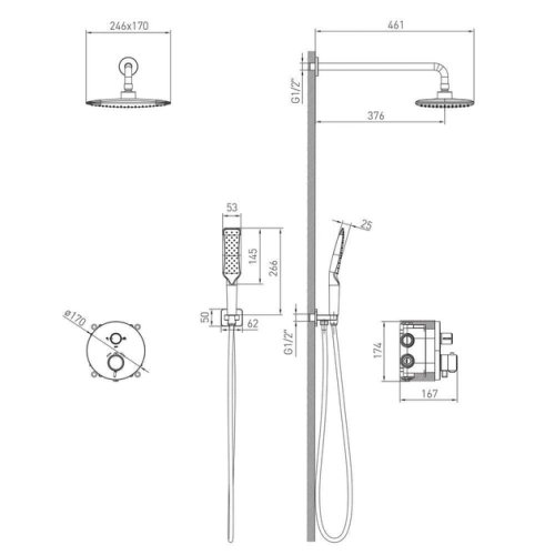 Душевая система Volle Sistema P 1584.090701