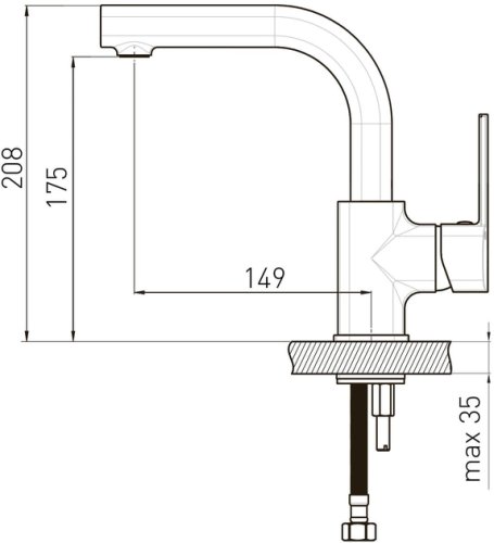 Змішувач для умивальника Volle Sota 1538.010201
