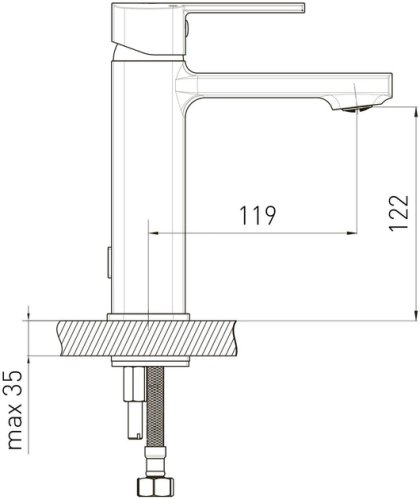 Смеситель для умывальника Volle Sota 1538.010104