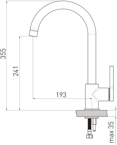 Змішувач для кухні Volle Mora 1537.110126