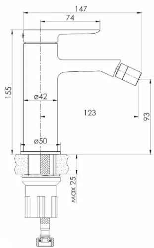 Смеситель для биде Volle Libra 1521.020101