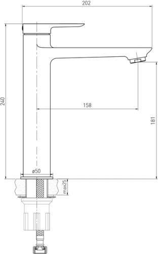 Смеситель для умывальника Volle Libra 1521.010204