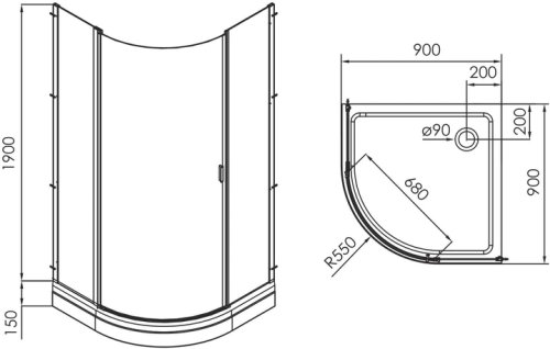 Душевая кабина Volle Dios New 10-12-015