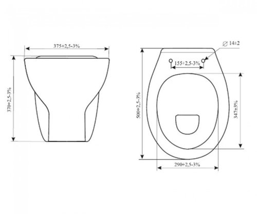 Унитаз подвесной Volle Feliz 13-50-250