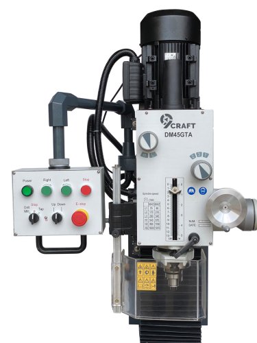 Сверлильно-фрезерный станок 9craft DM45GTA с автоподачей фрезерной головы и нарезкой резьб