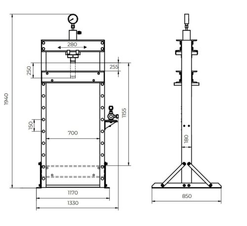 Пресс гидравлический Holzmann WP75ECO