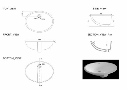 Умывальник Devit Ovale 1610136