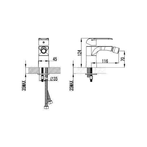 Смеситель для биде Devit Iven 43116141