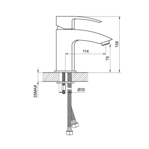 Смеситель для умывальника Devit Country 16177125P