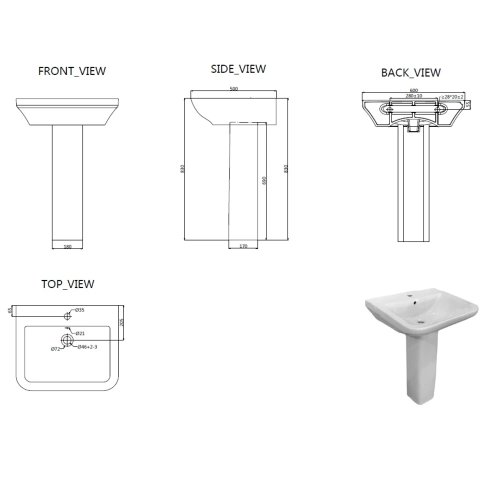 Умывальник Devit City 1010160