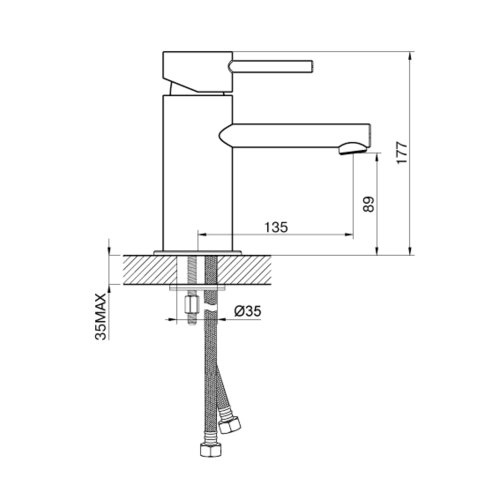 Смеситель для умывальника Devit Prestige 16163124P