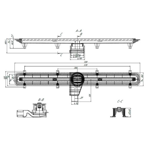 Душевой канал Devit D-Line 70010214