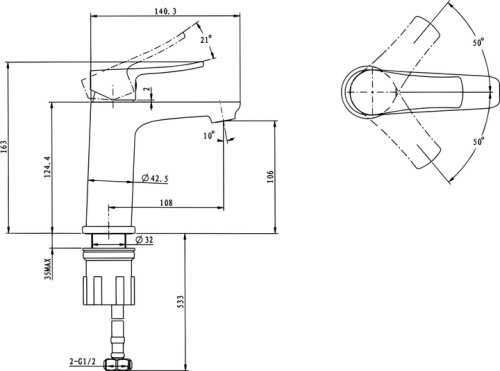 Комплект смесителей для ванны Devit Project 47565147