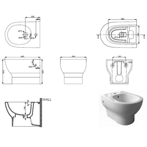 Биде подвесное Devit Fresh 2120121