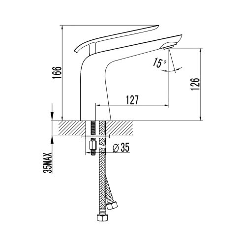 Смеситель для умывальника Devit Katarina 37511148W