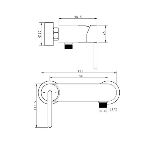 Смеситель для душа Devit Laguna 84126110B