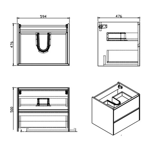 Тумба с умывальником Devit City 0020160G