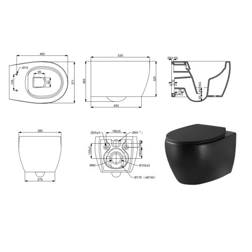 Унитаз подвесной Devit Acqua 3020155B