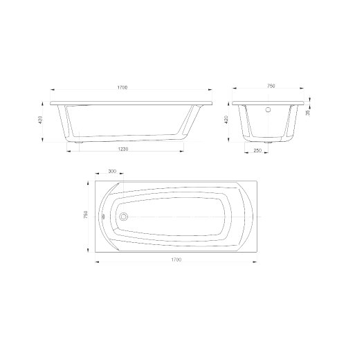 Ванна Devit Sigma 170х75 17075130N