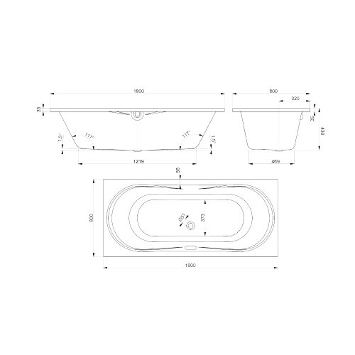 Ванна Devit Katarina 180х80 18080131N