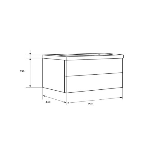 Тумба с умывальником Devit Acqua 088175G