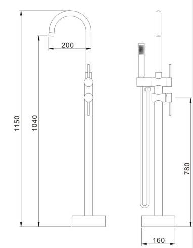 Смеситель для ванны Devit Universal 13061160
