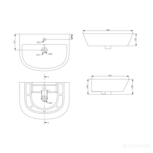 Умывальник Primera Topic 8100020