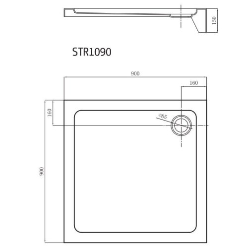 Душевой поддон Primera Frame STR1090