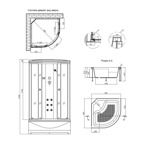 Душевой бокс Kroner KRP Armada - WD.CTF 90x90 см