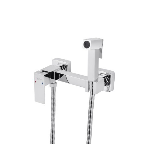 Смеситель для биде Kroner KRP Edelstahl Kubus - CHR052 с гигиеническим душем