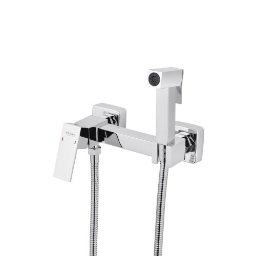 Смеситель для биде Kroner KRP Edelstahl Kubus - CHR052 с гигиеническим душем