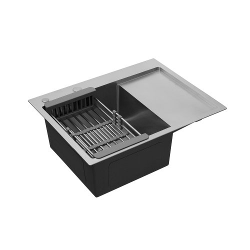 Кухонная мойка Kroner KRP Geberst - 6350LHM (3,0/1,0 мм)