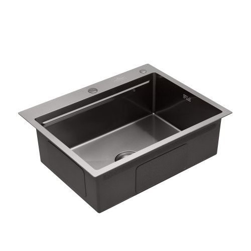 Кухонная мойка Kroner KRP PVD Schwarze - 6350HM (3,0/1,0 мм)