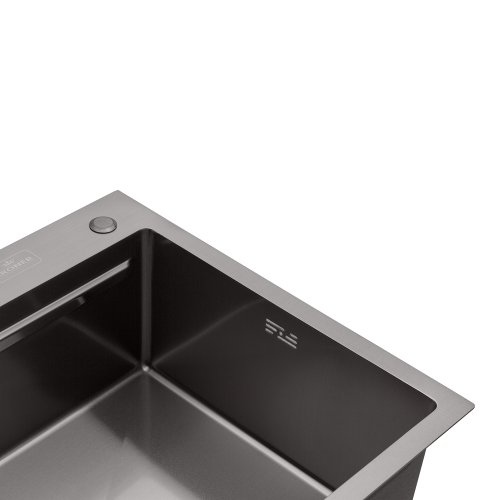 Кухонная мойка Kroner KRP PVD Schwarze - 6350HM (3,0/1,0 мм)