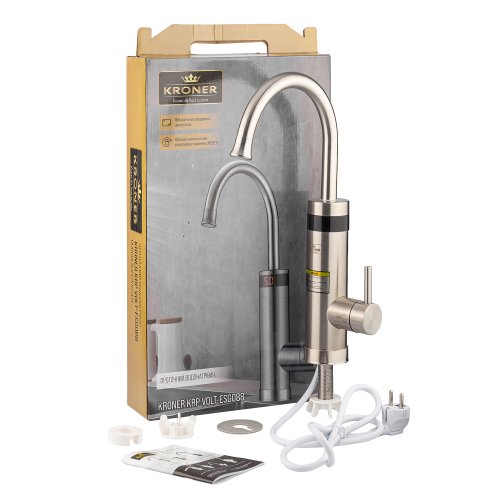 Проточний водонагрівач Kroner KRP Volt - ESG088 з дисплеєм