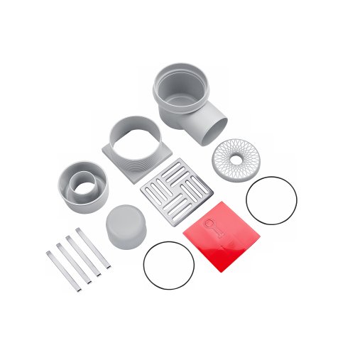 Трап ANIplast с горизонтальным выпуском 110 мм, с нержавеющей решеткой 15х15 см. TA1612EU