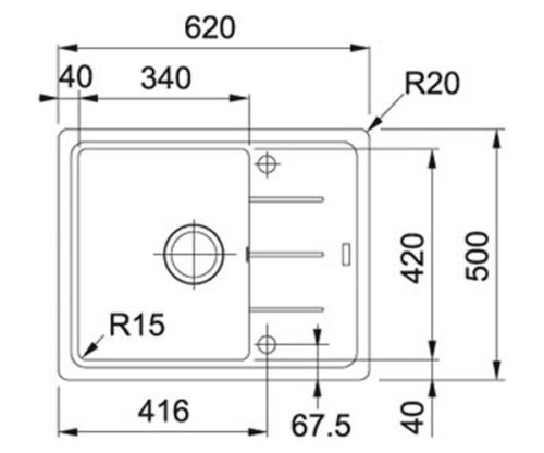 Мийка Franke BFG 611-62 бежевий (114.0272.595)