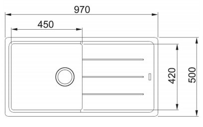 Мойка Franke BFG 611-97 оникс (114.0363.933)