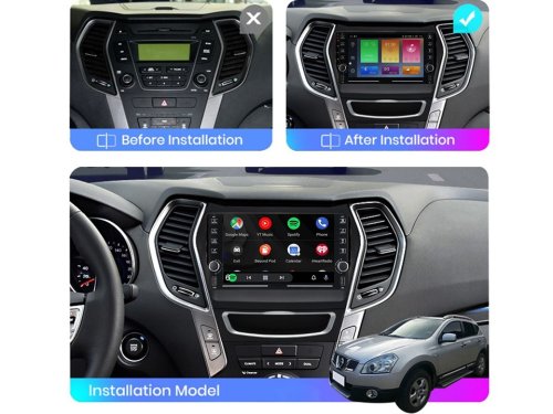 Штатна магнітола FORS.auto K100 для Hyundai Santa Fe/IX45 (1+16Gb, 8") 2012-2017