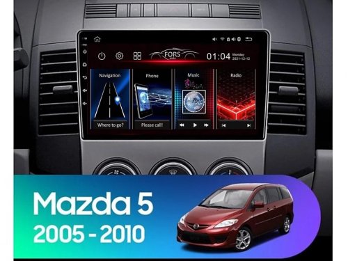 Штатная магнитола FORS.auto M100 для Mazda 5 (1+16Gb, 9") 2005-2010