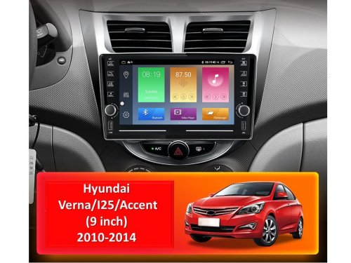 Штатная магнитола FORS.auto K100 для Hyundai Verna/I-25/Accent (1+16Gb, 8") 2010-2014