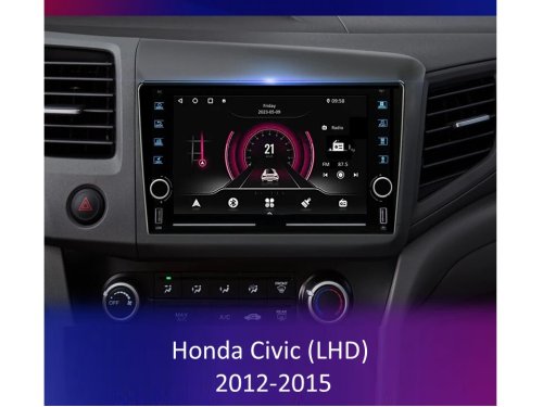 Штатная магнитола FORS.auto K200 для Honda Civic (2+32Gb, 8", LHD) 2012-2015