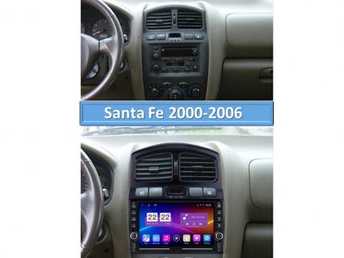 Штатная магнитола FORS.auto K150 для Hyundai Santa Fe (2+32Gb, 8") 2000-2006