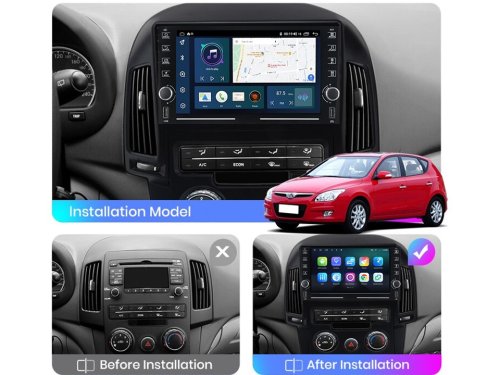 Штатная магнитола FORS.auto K150 для Hyundai I30 (2+32Gb, 8", Manual AC) 2008-2011