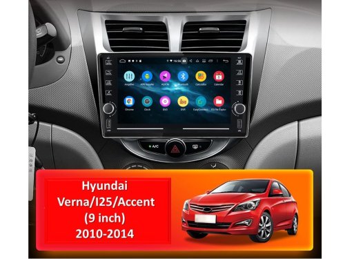 Штатная магнитола FORS.auto K150 для Hyundai Verna/I-25/Accent (2+32Gb, 8") 2010-2014