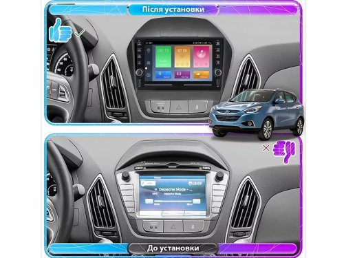 Штатная магнитола FORS.auto K150 для Hyundai IX35 (2+32Gb, 8") 2010-2015